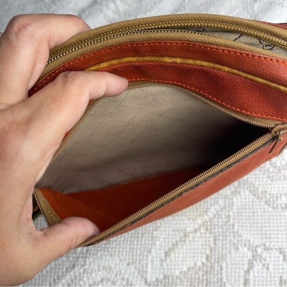 Vintage Leather Goldpfeil Caracciola Bag Orange - Picture 6 of 11